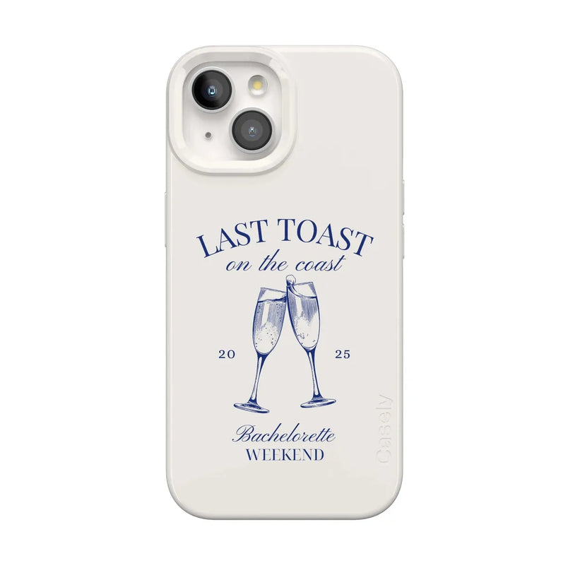 Last Toast | Off-White Coastal Bachelorette Case Phone Case Casetry Classic + MagSafe® iPhone 15 