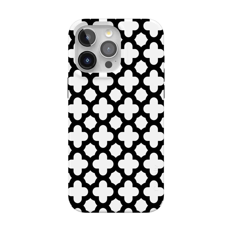 Lattice Tile | High Contrast Design Case Phone Case Casetry Classic + MagSafe® iPhone 15 Pro Max 