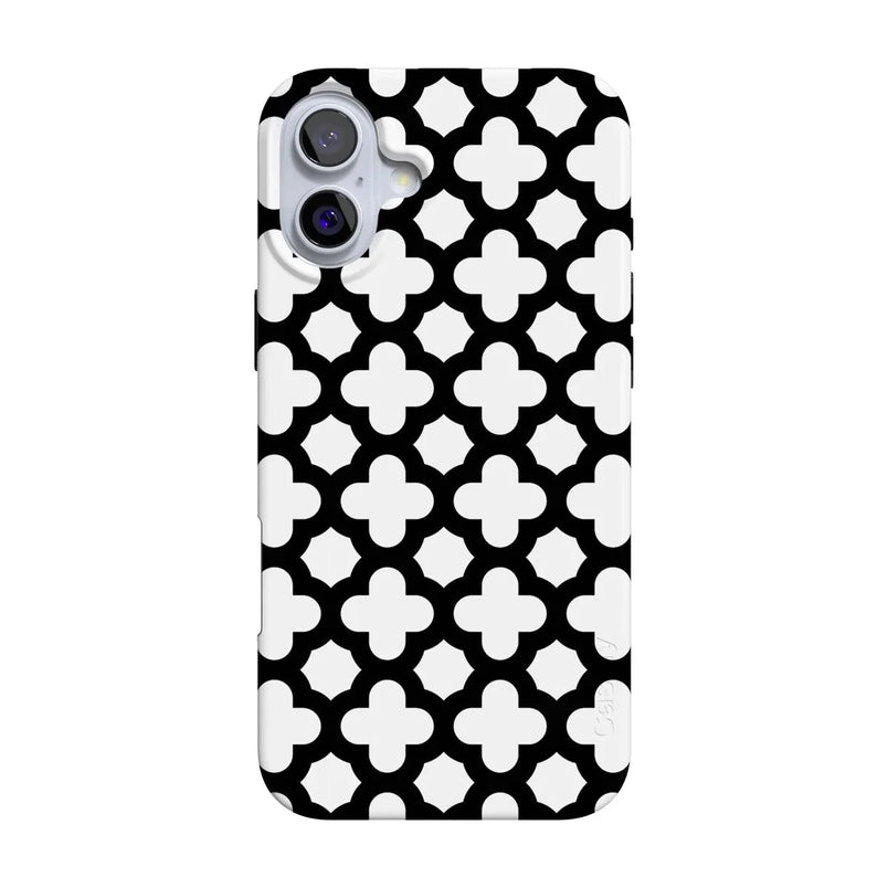 Lattice Tile | High Contrast Design Case Phone Case Casetry Classic + MagSafe® iPhone 16 