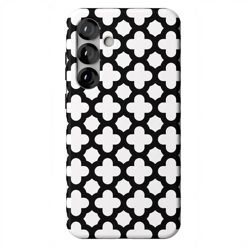 Lattice Tile | High Contrast Design Case Phone Case Casetry Essential + MagSafe® Galaxy S25 Plus