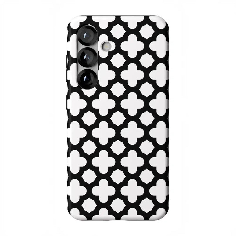 Lattice Tile | High Contrast Design Case Phone Case Casetry Essential + MagSafe® Galaxy S25