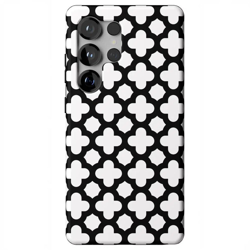 Lattice Tile | High Contrast Design Case Phone Case Casetry Essential + MagSafe® Galaxy S25 Ultra