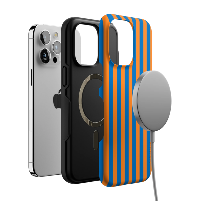 Go New York | Blue & Orange Stripes Case