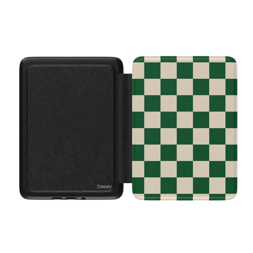 Fit Check | Green Checkerboard Kindle Case