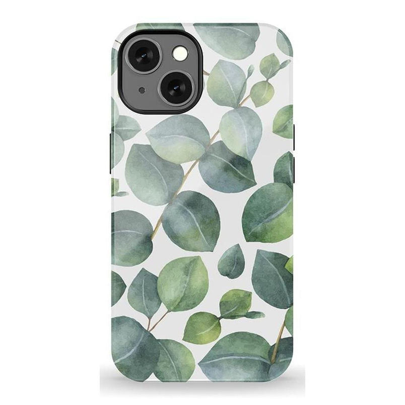 Leaf Me Alone | Green Floral Print Case iPhone Case get.casely Essential + MagSafe® iPhone 13 