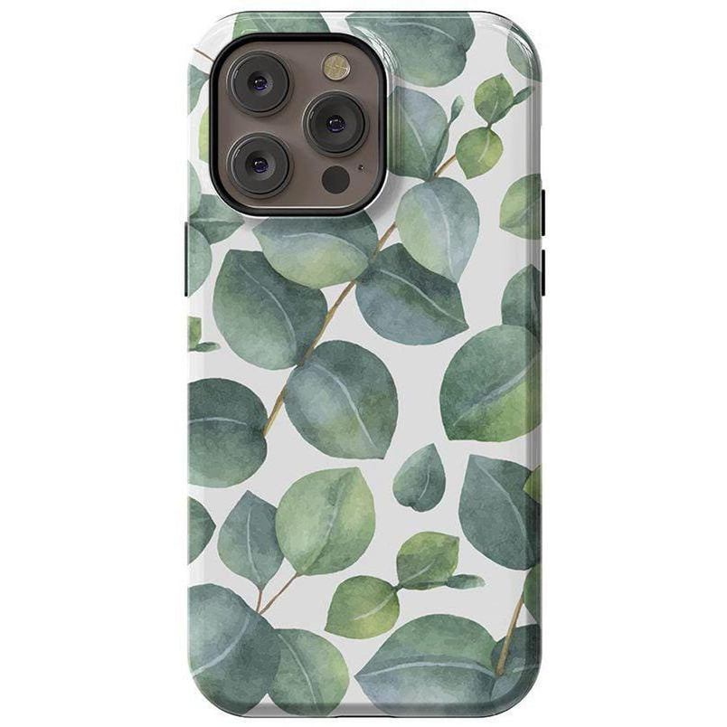 Leaf Me Alone | Green Floral Print Case iPhone Case get.casely Essential + MagSafe® iPhone 14 Pro Max 