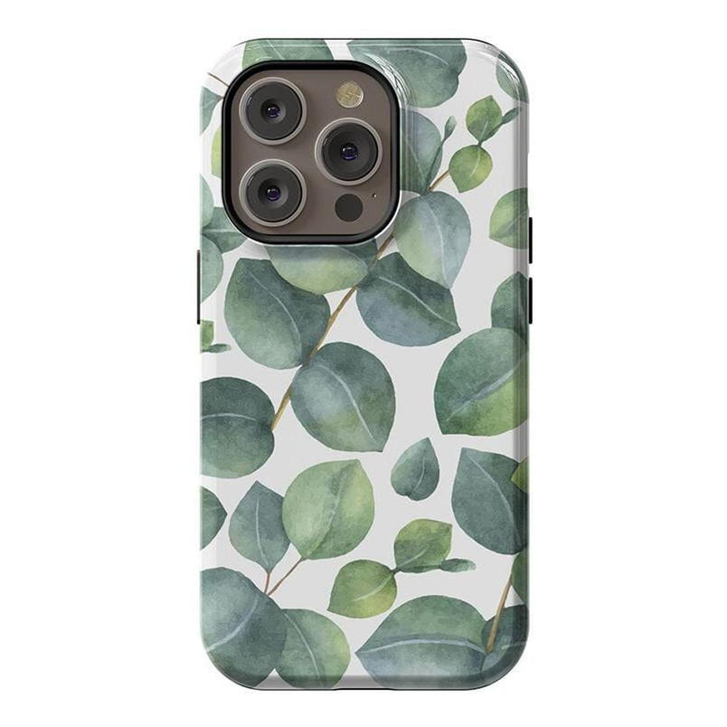 Leaf Me Alone | Green Floral Print Case iPhone Case get.casely Essential + MagSafe® iPhone 14 Pro 