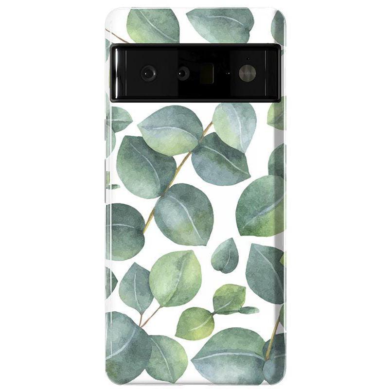 Leaf Me Alone Green Floral Print Google Pixel Case - Thumbnail 4