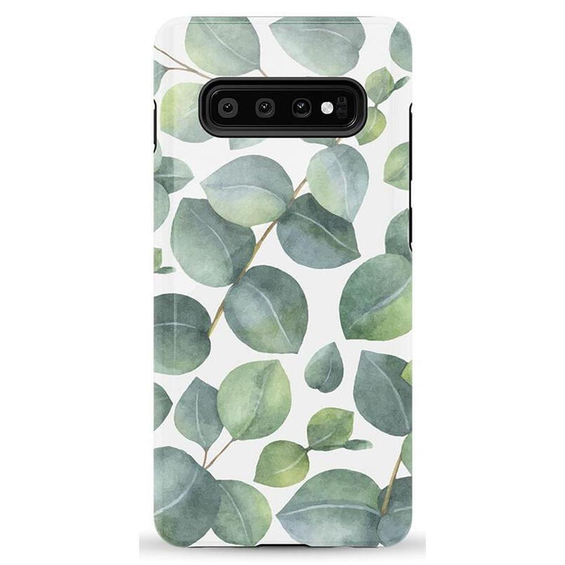 Leaf Me Alone | Green Floral Print Samsung Case Samsung Case get.casely Classic Galaxy S10 Plus