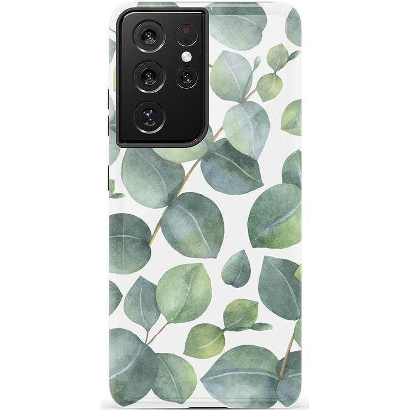 Leaf Me Alone | Green Floral Print Samsung Case Samsung Case get.casely Essential Galaxy S20 Plus