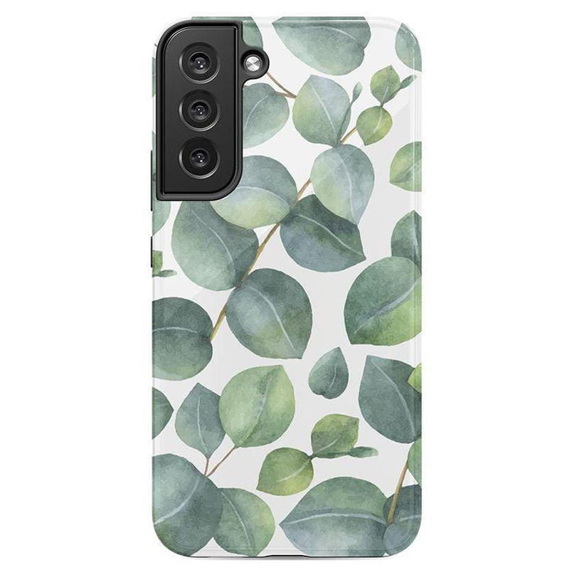 Leaf Me Alone | Green Floral Print Samsung Case Samsung Case get.casely Essential Galaxy S21