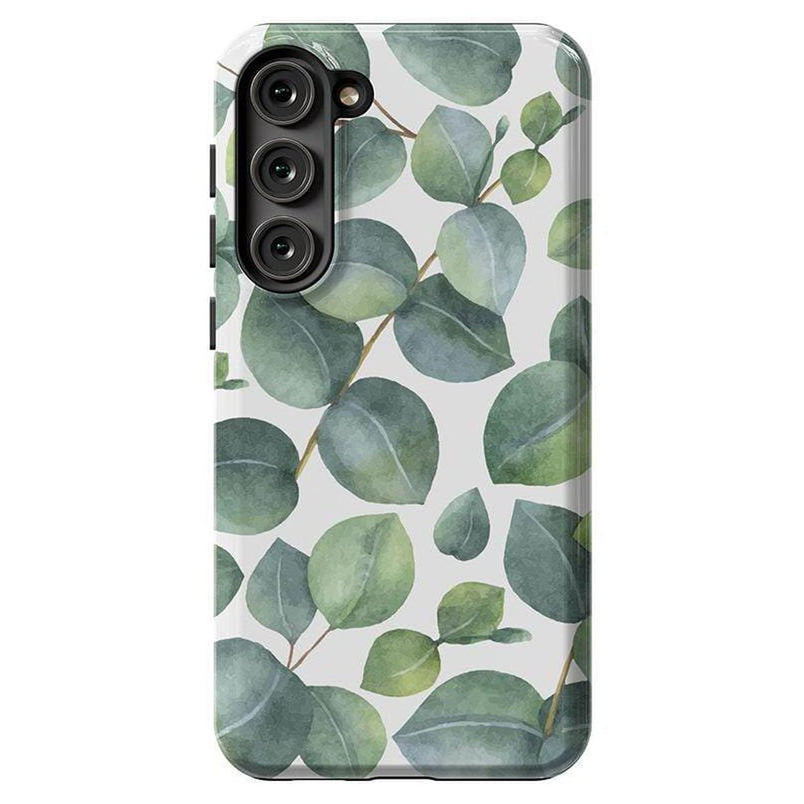 Leaf Me Alone | Green Floral Print Samsung Case Samsung Case get.casely Essential Galaxy S21 Ultra