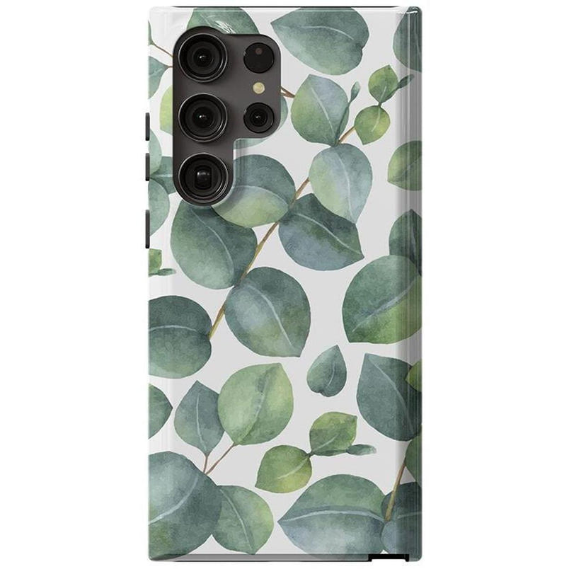 Leaf Me Alone | Green Floral Print Samsung Case Samsung Case get.casely Essential Galaxy S22