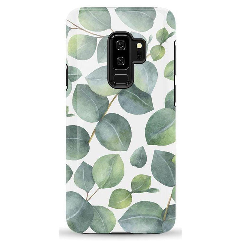 Leaf Me Alone | Green Floral Print Samsung Case Samsung Case get.casely Essential Galaxy S9 Plus