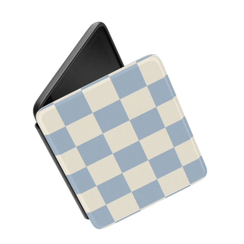 Fit Check | Light Blue Checkerboard Kindle Case