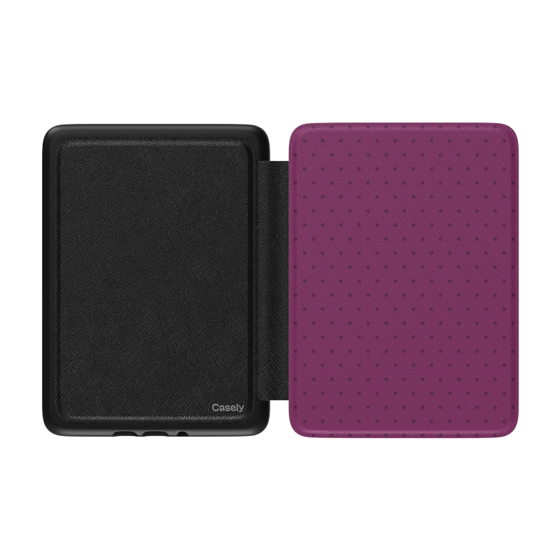 On the Dot | Plum Polka Dot Kindle Case