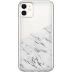 Let's Split | Half White Clear Marble Case iPhone Case get.casely Classic iPhone 11 