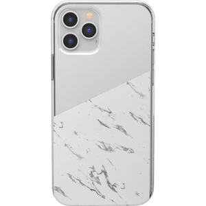 Let's Split | Half White Clear Marble Case iPhone Case get.casely Classic iPhone 12 Pro 