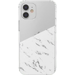 Let's Split | Half White Clear Marble Case iPhone Case get.casely Classic iPhone 12 