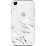 Let's Split | Half White Clear Marble Case iPhone Case get.casely Classic iPhone XR 