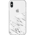 Let's Split | Half White Clear Marble Case iPhone Case get.casely Classic iPhone X / XS 