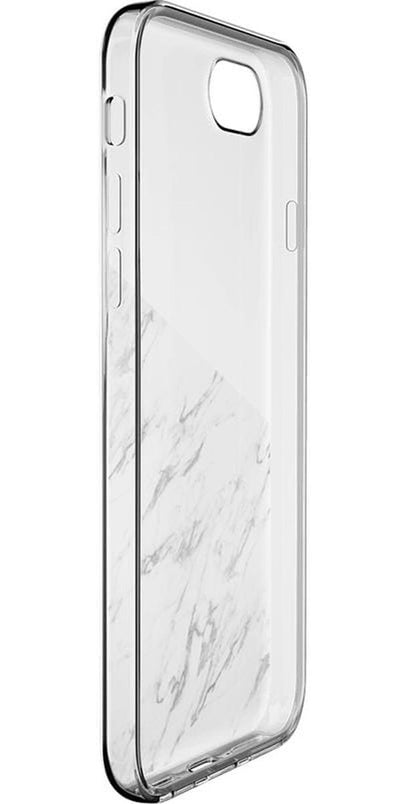 Let's Split | Half White Clear Marble Case iPhone Case get.casely 