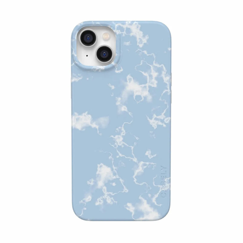 Light Blue Skies | Marble Clouds Case iPhone Case get.casely Classic + MagSafe® iPhone 14 Plus 