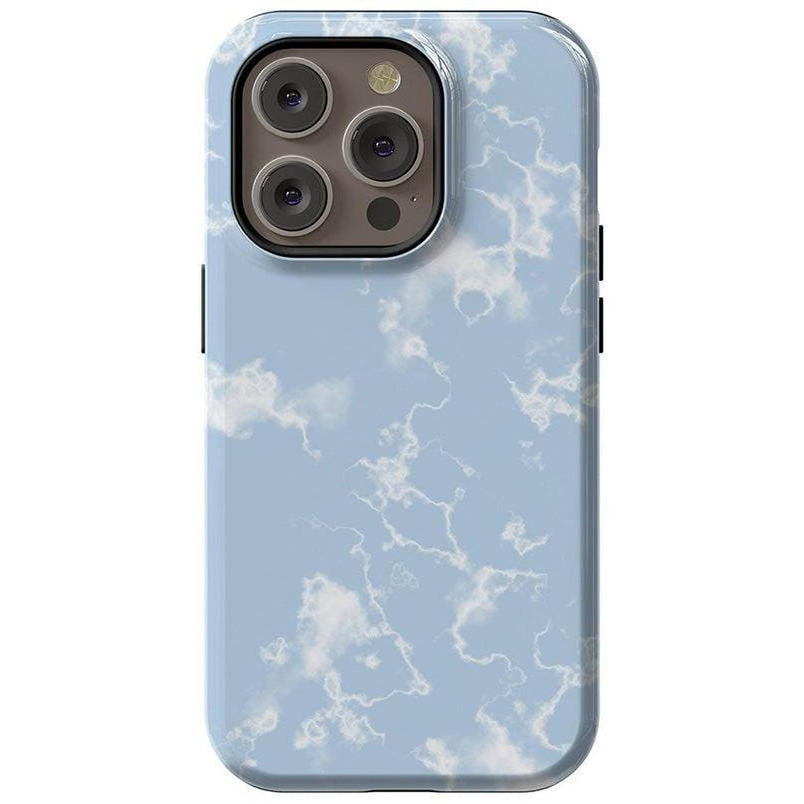 Light Blue Skies | Marble Clouds Case iPhone Case get.casely Essential + MagSafe® iPhone 14 Pro
