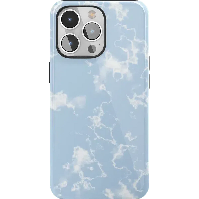 Light Blue Skies | Marble Clouds Case iPhone Case get.casely Essential + MagSafe® iPhone 15 Pro Max