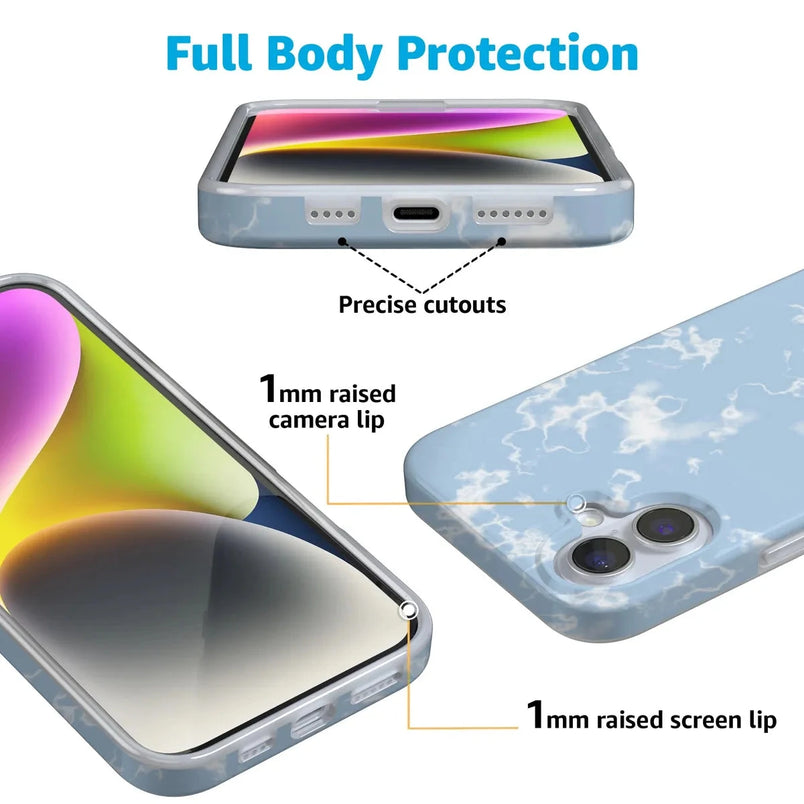 Light Blue Skies | Marble Clouds Case iPhone Case get.casely 