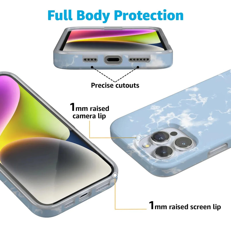 Light Blue Skies | Marble Clouds Case iPhone Case get.casely 