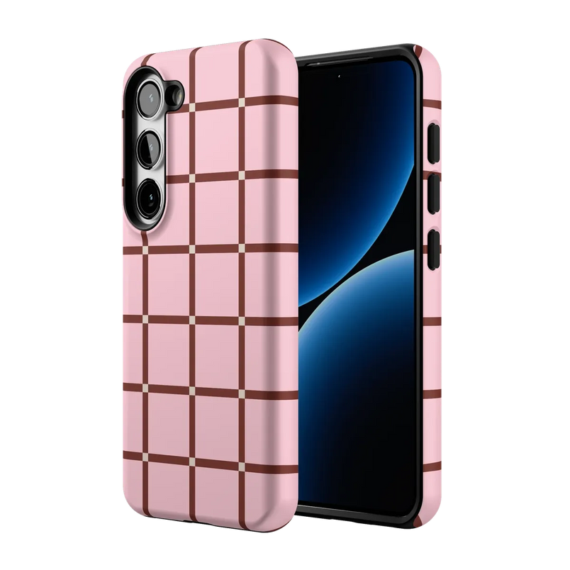Uptown Gridlock | Pink Checkerboard Case