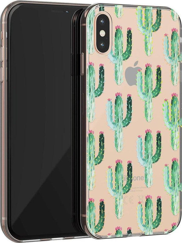 Lookin' Sharp | Cactus Patterned Clear Floral Case iPhone Case get.casely 