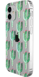 Lookin' Sharp | Cactus Patterned Clear Floral Case iPhone Case get.casely 