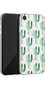 Lookin' Sharp | Cactus Patterned Clear Floral Case iPhone Case get.casely 