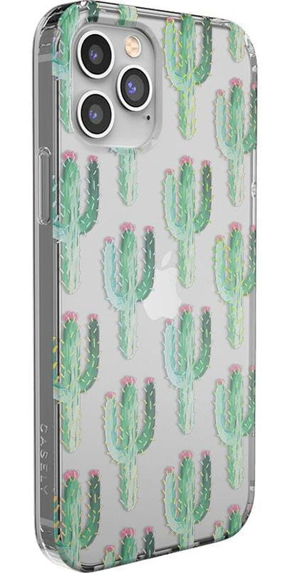Lookin' Sharp | Cactus Patterned Clear Floral Case iPhone Case get.casely 