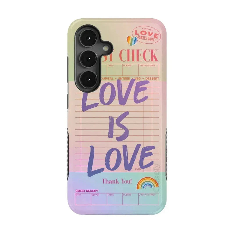 Love is Love | Guest Check Pride Case Phone Case Casetry Bold Flex + MagSafe® Galaxy S25 