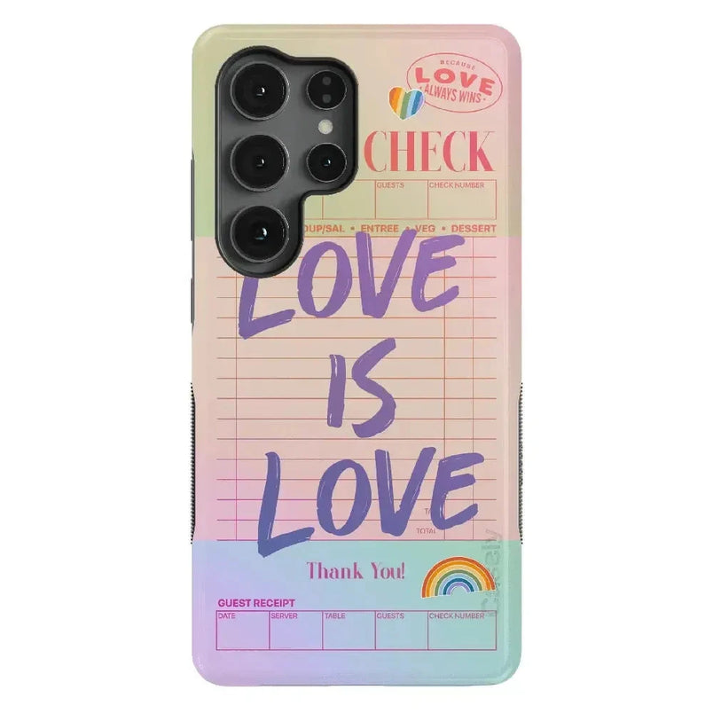 Love is Love | Guest Check Pride Case Phone Case Casetry Bold Flex + MagSafe® Galaxy S25 Ultra 
