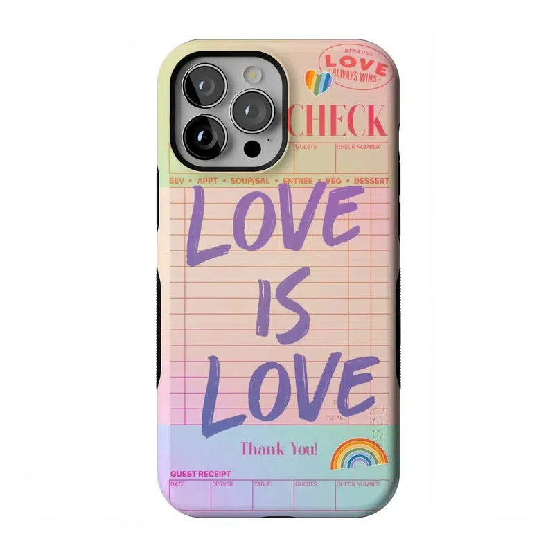 Love is Love | Guest Check Pride Case Phone Case Casetry Bold Flex + MagSafe® iPhone 13 Pro Max