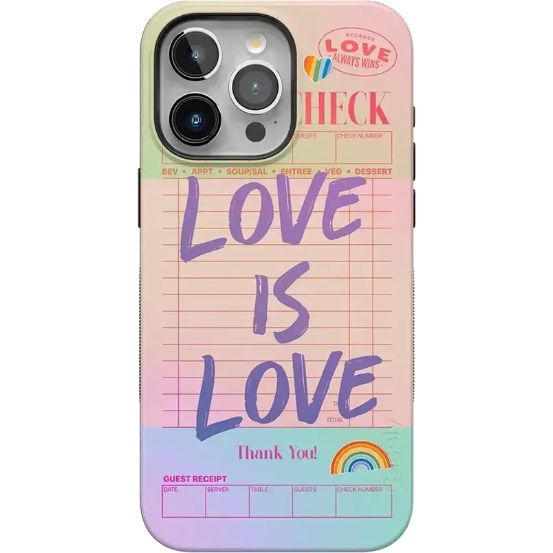 Love is Love | Guest Check Pride Case Phone Case Casetry Bold Flex + MagSafe® iPhone 15 Pro Max 