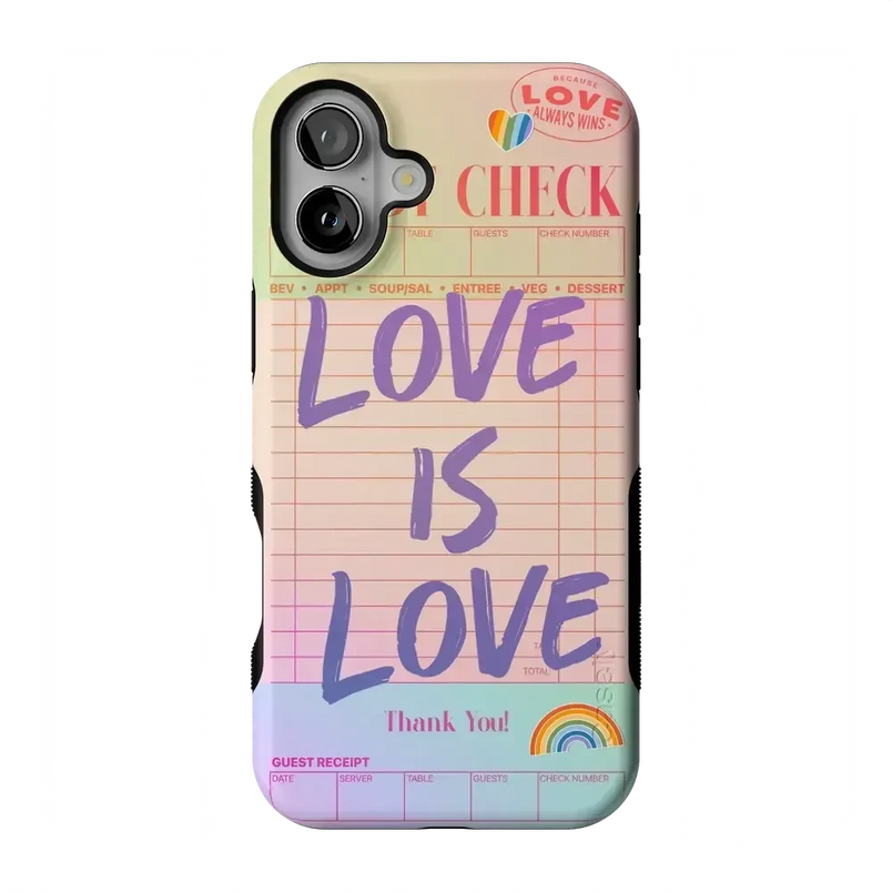 Love is Love | Guest Check Pride Case Phone Case Casetry Bold Flex + MagSafe® iPhone 16 Plus 