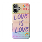 Love is Love | Guest Check Pride Case Phone Case Casetry Bold Flex + MagSafe® iPhone 16 Plus 