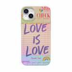 Love is Love | Guest Check Pride Case Phone Case Casetry Classic + MagSafe® iPhone 14 Plus 