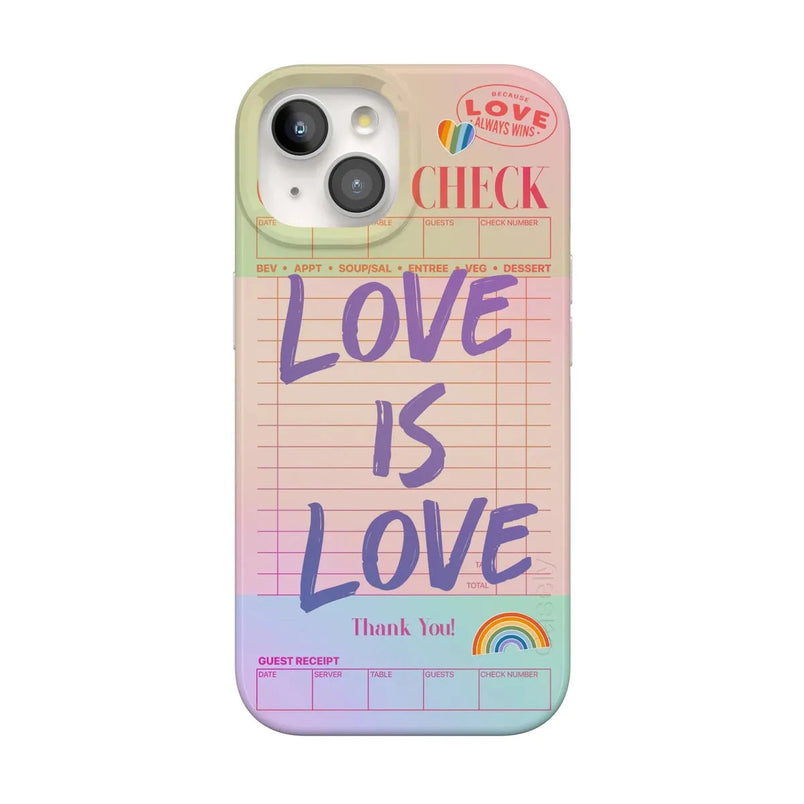 Love is Love | Guest Check Pride Case Phone Case Casetry Classic + MagSafe® iPhone 15 