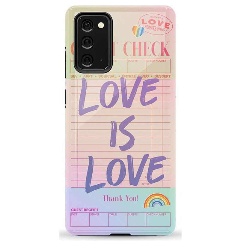 Love is Love | Guest Check Pride Case Phone Case Casetry Essential Galaxy Note 20