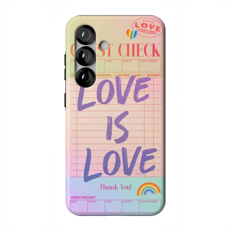 Love is Love | Guest Check Pride Case Phone Case Casetry Essential + MagSafe® Galaxy S25