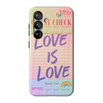Love is Love | Guest Check Pride Case Phone Case Casetry Essential + MagSafe® Galaxy S25