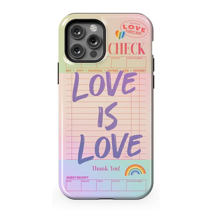 Love is Love | Guest Check Pride Case Phone Case Casetry Essential + MagSafe® iPhone 12 Pro