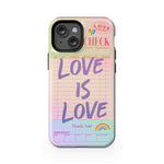 Love is Love | Guest Check Pride Case Phone Case Casetry Essential + MagSafe® iPhone 13 Mini