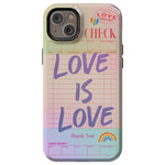 Love is Love | Guest Check Pride Case Phone Case Casetry Essential + MagSafe® iPhone 14 Plus